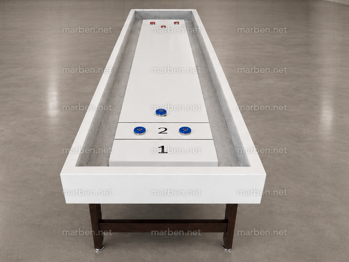 Mesa de Shuffleboard de 9 pies BERLIN - blaca